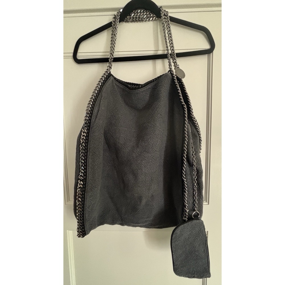 Stella McCartney Baby Bella Large Tote Bag Grey Linen/Woven Excellent Condition